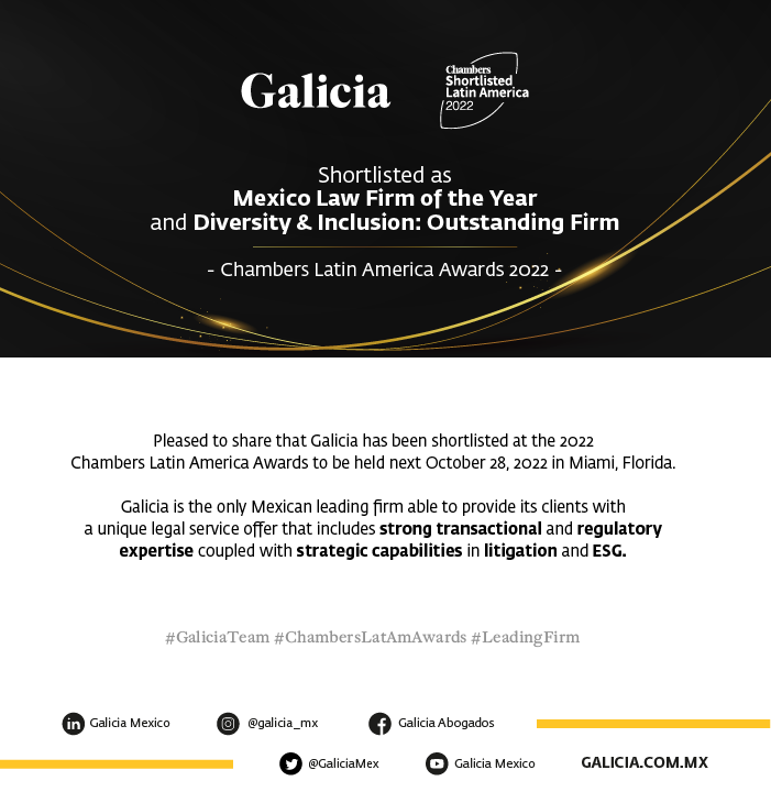 Shortlisted Chambers LatAm Awards 2022 GALICIA